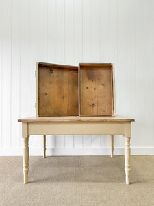 An Antique English Country Pine 4.5 ft Kitchen Dining Table c1890