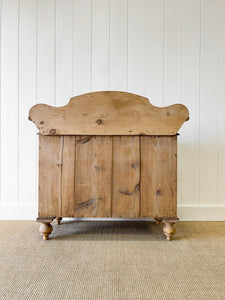 An English Pine Chest of Drawers Dresser with Gallery c1880