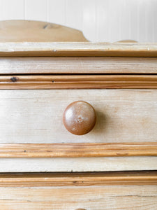 An English Pine Chest of Drawers Dresser with Gallery c1880