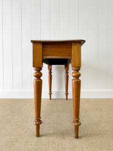 Antique English Country Mahogany Narrow Console Table c1890