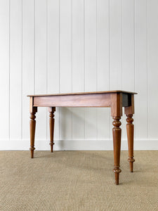 Antique English Country Mahogany Narrow Console Table c1890