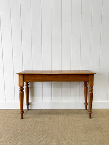 Antique English Country Mahogany Narrow Console Table c1890
