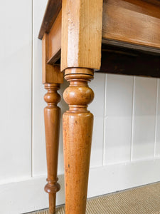 Antique English Country Mahogany Narrow Console Table c1890