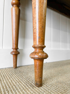 Antique English Country Mahogany Narrow Console Table c1890