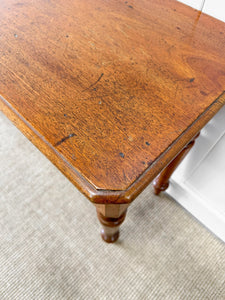 Antique English Country Mahogany Narrow Console Table c1890