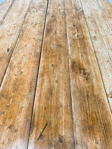 An Antique English Country Painted 6.5ft Dining Harvest Farmhouse Table