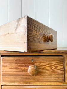 An Antique English Pine Chest of Drawers Dresser c1890
