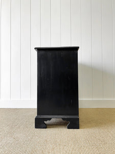 A Vintage English Ebonized English Chest of Drawers/Dresser