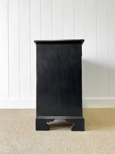 A Vintage English Ebonized English Chest of Drawers/Dresser