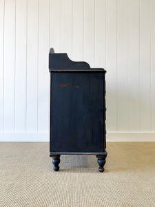 An Ebonized English Pine Chest of Drawers Dresser c1890