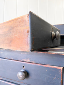 An Ebonized English Pine Chest of Drawers Dresser c1890