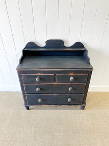 An Ebonized English Pine Chest of Drawers Dresser c1890