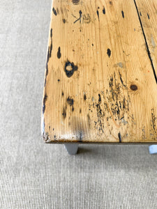 A Narrow Antique English Country Painted 6ft Sideboard or Console Table