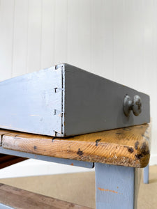 A Narrow Antique English Country Painted 6ft Sideboard or Console Table