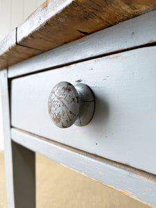 A Narrow Antique English Country Painted 6ft Sideboard or Console Table
