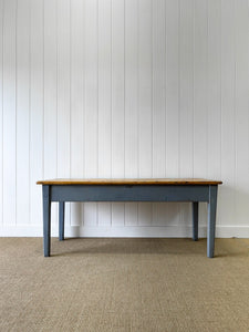 A Narrow Antique English Country Painted 6ft Sideboard or Console Table