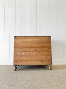 A Rustic Antique English Pine Chest of Drawers/Dresser c1890