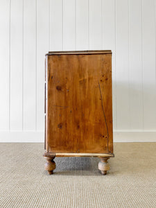 A Rustic Antique English Pine Chest of Drawers/Dresser c1890