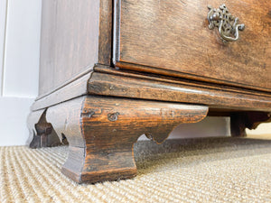 An Early 19th Century English Country Made Oak Chest of Drawers or Dresser