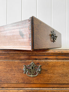 An Early 19th Century English Country Made Oak Chest of Drawers or Dresser