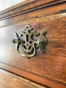 An Early 19th Century English Country Made Oak Chest of Drawers or Dresser