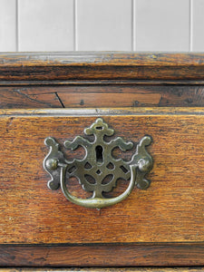 An Early 19th Century English Country Made Oak Chest of Drawers or Dresser