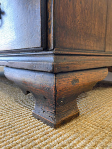 An Early 19th Century English Country Made Oak Chest of Drawers or Dresser