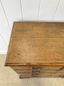 An Early 19th Century English Country Made Oak Chest of Drawers or Dresser