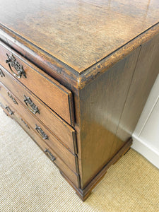 An Early 19th Century English Country Made Oak Chest of Drawers or Dresser