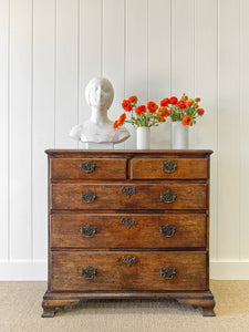An Early 19th Century English Country Made Oak Chest of Drawers or Dresser