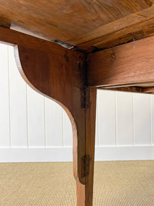 A Charming French Pine 6ft Drop Leaf Dining Table c1890