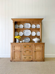 A Large 19th Century Pine Welsh Dresser or Cupboard