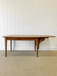A Charming French Pine 6ft Drop Leaf Dining Table c1890