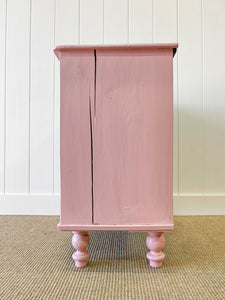 An Antique English Pink Chest of Drawers Dresser c1890