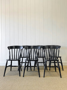 A Vintage Set of 6 Spindle Back Chairs