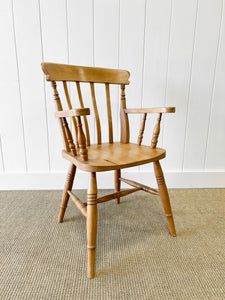An English Country Slat Back Arm Chair