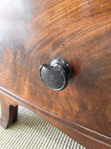 An Antique English Bow Front Mahogany Chest of Drawers c1810