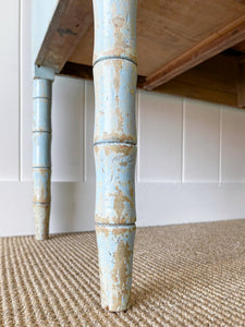 Antique English Country Pine Painted Console Table with Drawers c1890