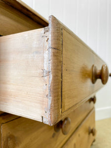 An Antique English Pine Chest of Drawers/Dresser c1890