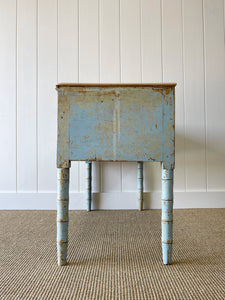 Antique English Country Pine Painted Console Table with Drawers c1890