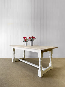 Antique English Country 6.5ft Refectory Style Table