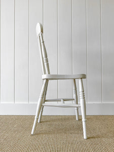 A Set of 4 Painted Elm Wood Farmhouse Chairs