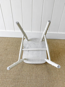 A Set of 4 Painted Elm Wood Farmhouse Chairs