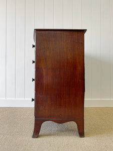 An Antique English Bow Front Mahogany Chest of Drawers c1810