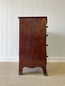 An Antique English Bow Front Mahogany Chest of Drawers c1810