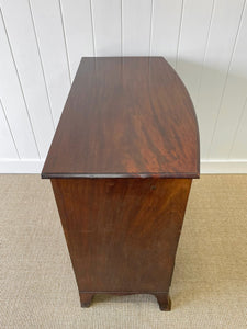 An Antique English Bow Front Mahogany Chest of Drawers c1810