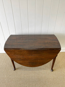 Antique English Georgian Country Oak Drop Leaf Table c1790