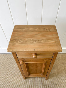 A Charming English Pine Nightstand c1890