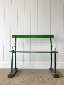 A Stylish Antique English Strapwork Painted  Bench