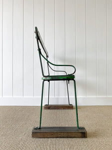 A Stylish Antique English Strapwork Painted  Bench